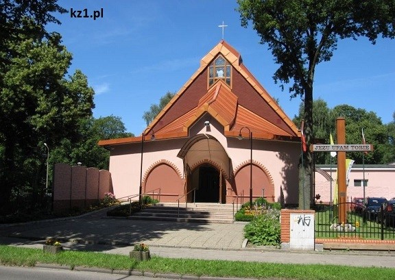 różowy kościół