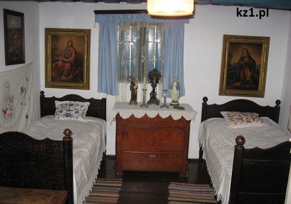 sypialnia w kaszubskiej chacie
