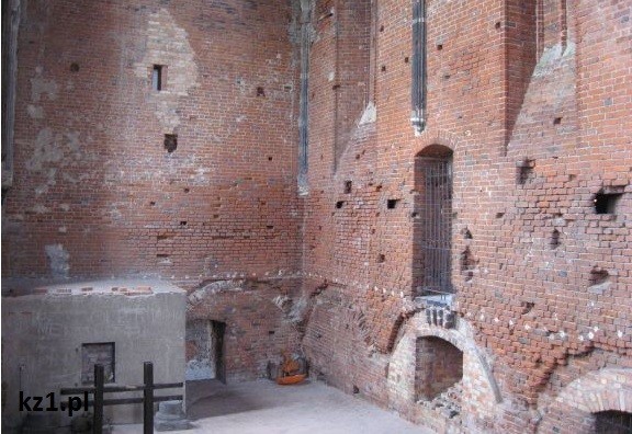 wnętrze zamku w radzyniu chełmińskim